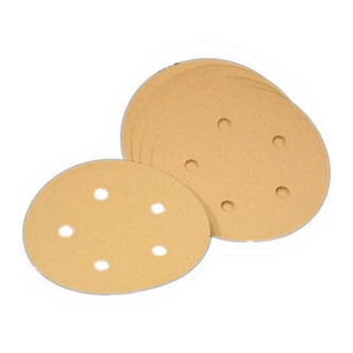 Picture of Virginia Abrasives 120 Grit Discs | 5-In. 5H Prem Gold H and L Alo Paper | Box of 50